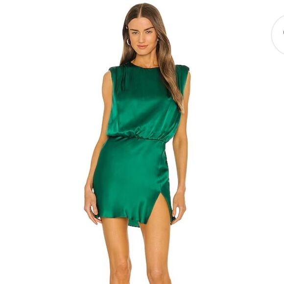 Amanda Uprichard Camela Silk Mini Dress L - Picture 1 of 7